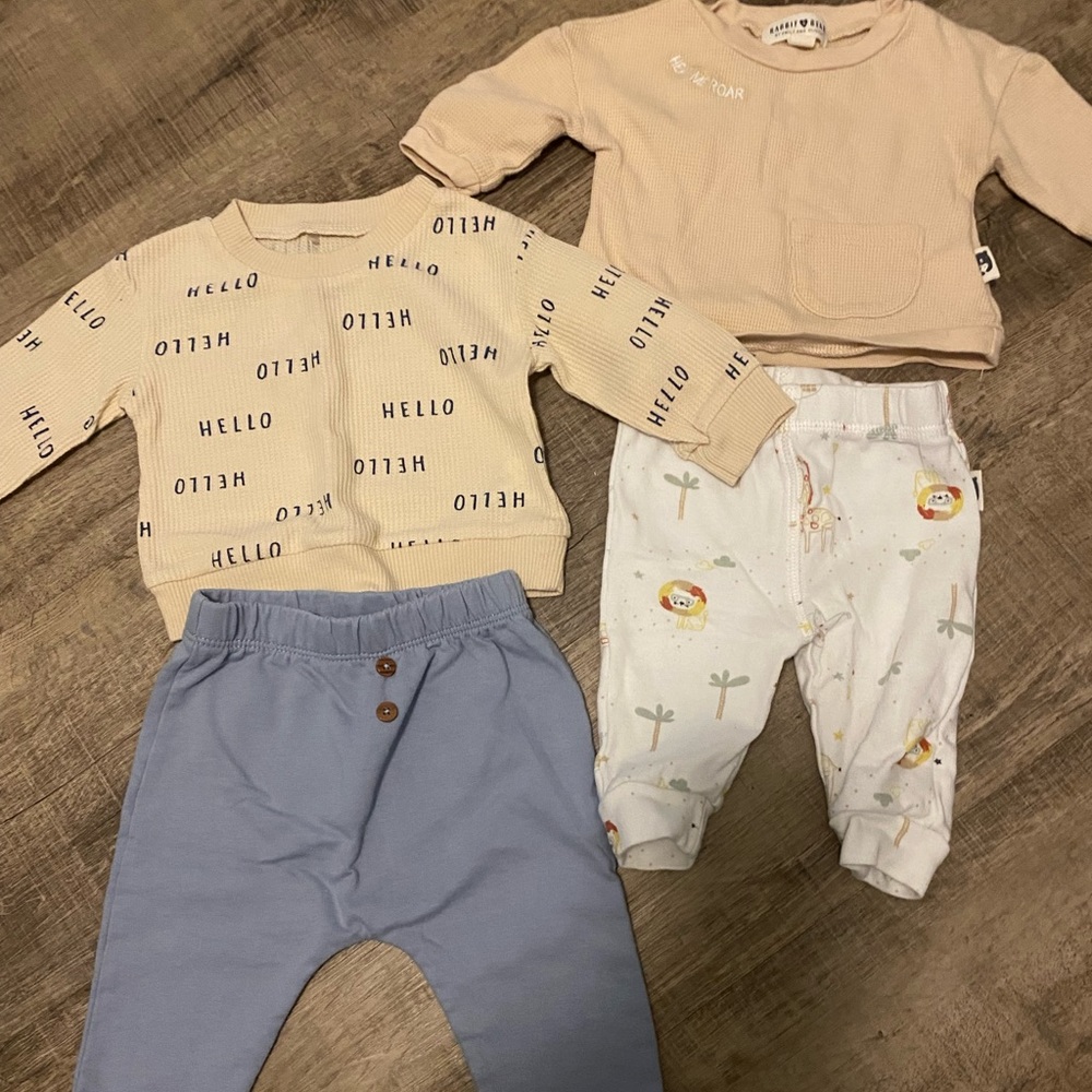 0-3 month baby boy set of 2